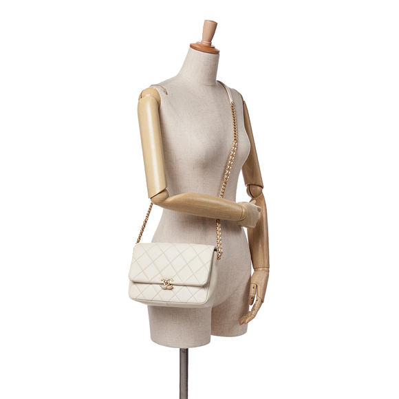 Pre-Loved Chanel Small Quilted Caviar Chain Melody Flap - Picture 10 of 10